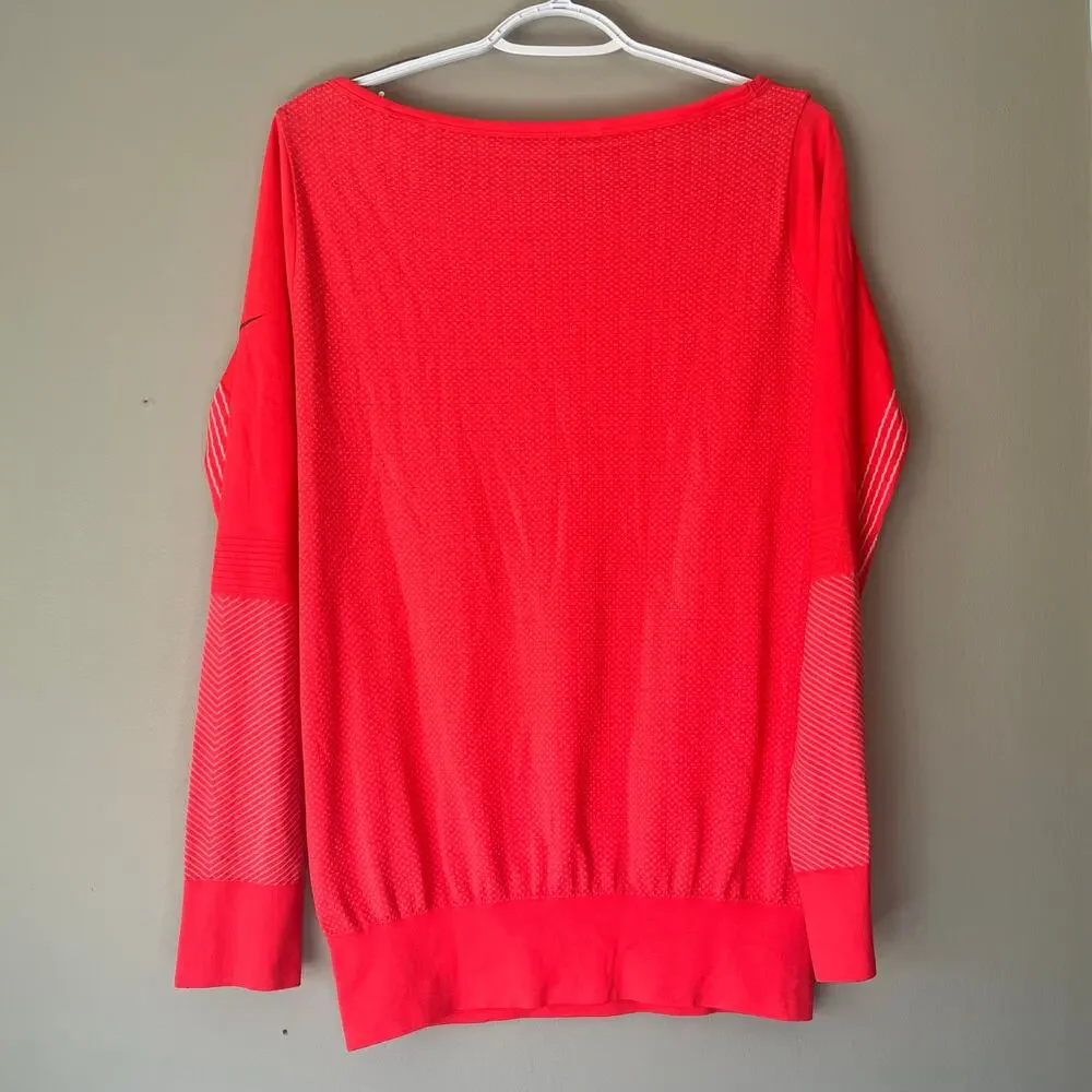 Nike Dri-Fit Hot Pink Long Sleeve Tee Size Medium